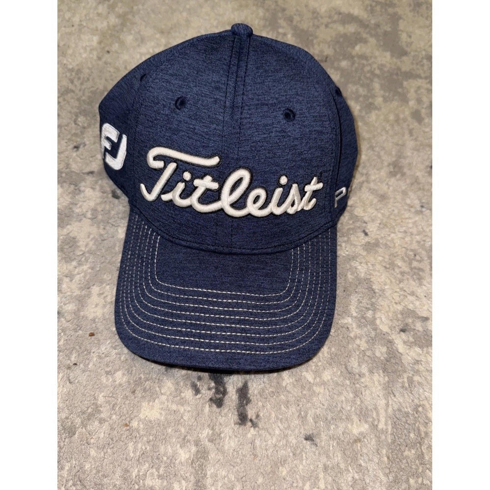 Titleist Foot Joy Pro V 1 Flex Golf Navy Blue Hat M/L Medium / Large